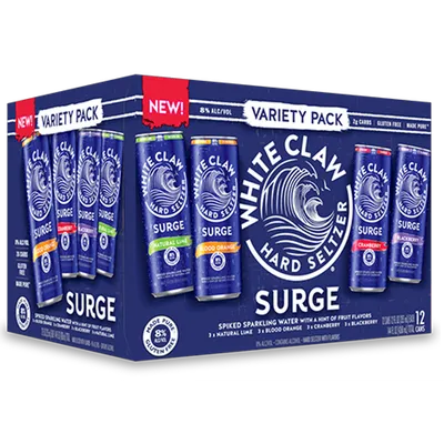 White Claw Seltzer Surge Variety Pack 12x 12oz Cans