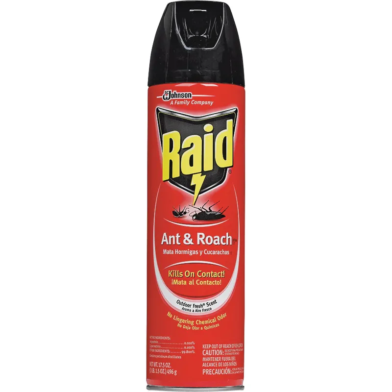 Raid Outdoor Fresh Scent Spray Ant & Roach Killer view 1
