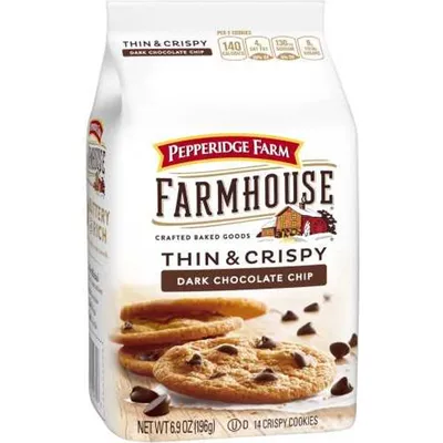 Pepperidge Farm Farmhouse Thin & Crispy Dark Chocolate Chip Cookies 6.9oz Pouch