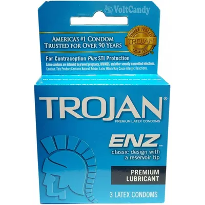 Trojan Enz Spermicidal Lubricated Condoms 3 CT