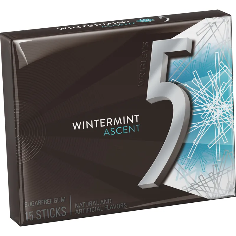 5 Gum Wintermint Ascent Sugarfree Chewing Gum view 1
