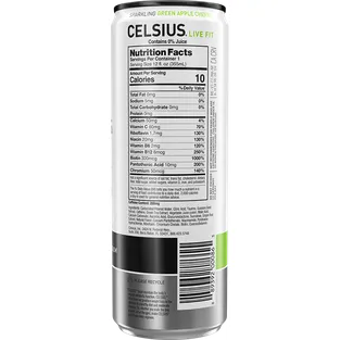 Celsius Energy Drink, Green Apple Cherry, Sparkling