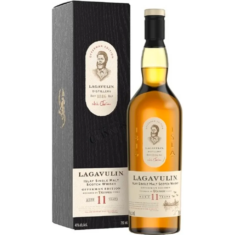 Lagavulin Islay Single Malt Scotch Whisky Offerman Edition 11 Year Guiness Cask Finish view 1