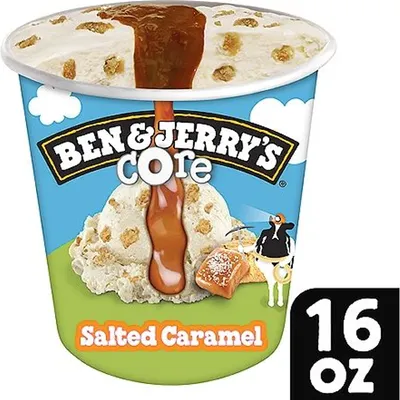 Ben & Jerry's Salted Caramel Core Ice Cream 16oz Carton