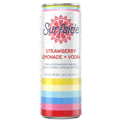 Surfside Strawberry Lemonade Vodka 24 oz Can