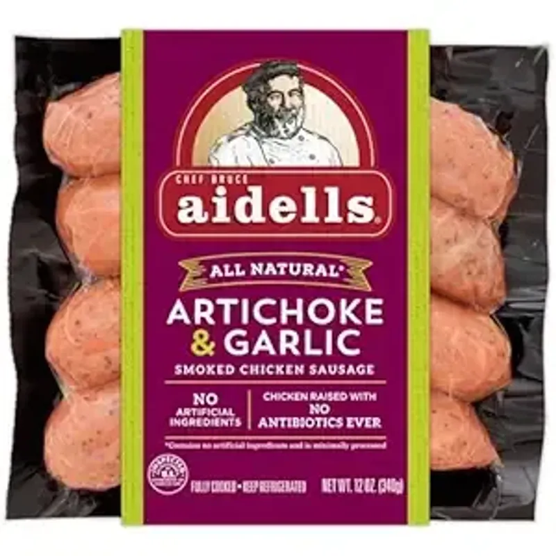 Aidells Artichoke & Garlic Smoked Chicken Sausage view 1