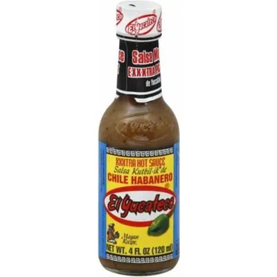 El Yucateco XXXtra Hot Chile Habanero Hot Sauce 4oz Bottle