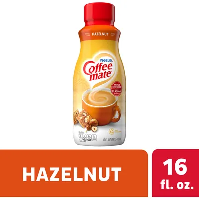 Coffee-mate Hazelnut Liquid Creamer 16oz Plastic Bottle