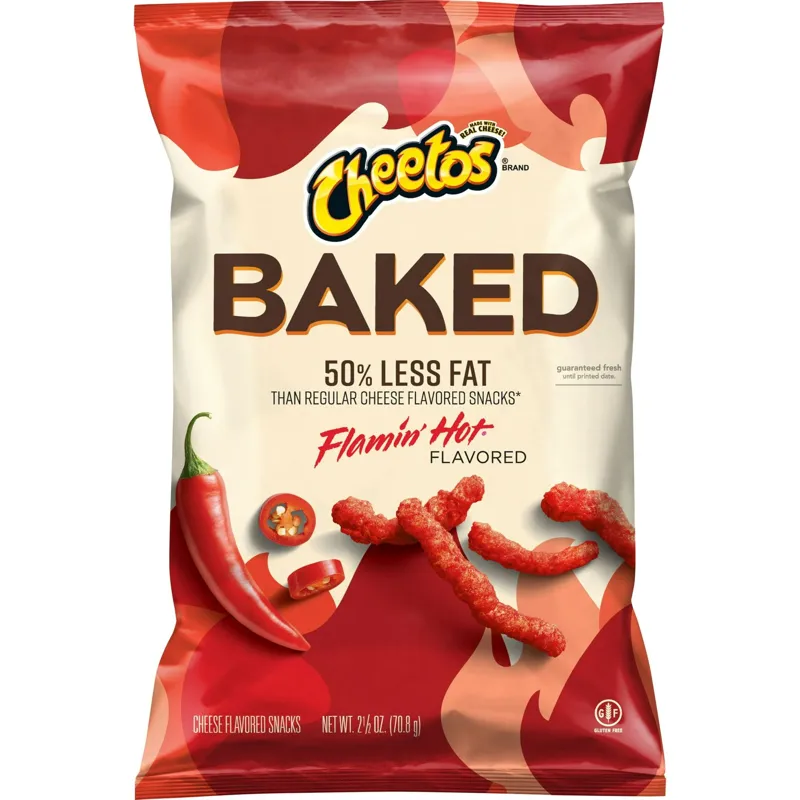 Cheetos Baked Flamin' Hot Cheese Flavored Snacks view 1