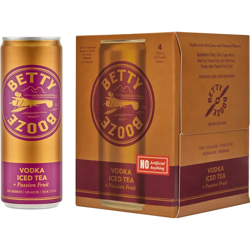 Betty Booze Vodka Iced Tea Passion Fruit view 1