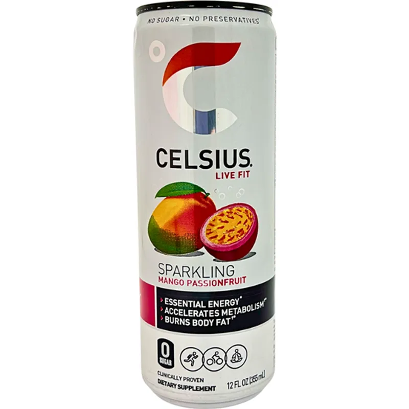 Celsius Sparkling Mango Passionfruit Energy Drink view 1