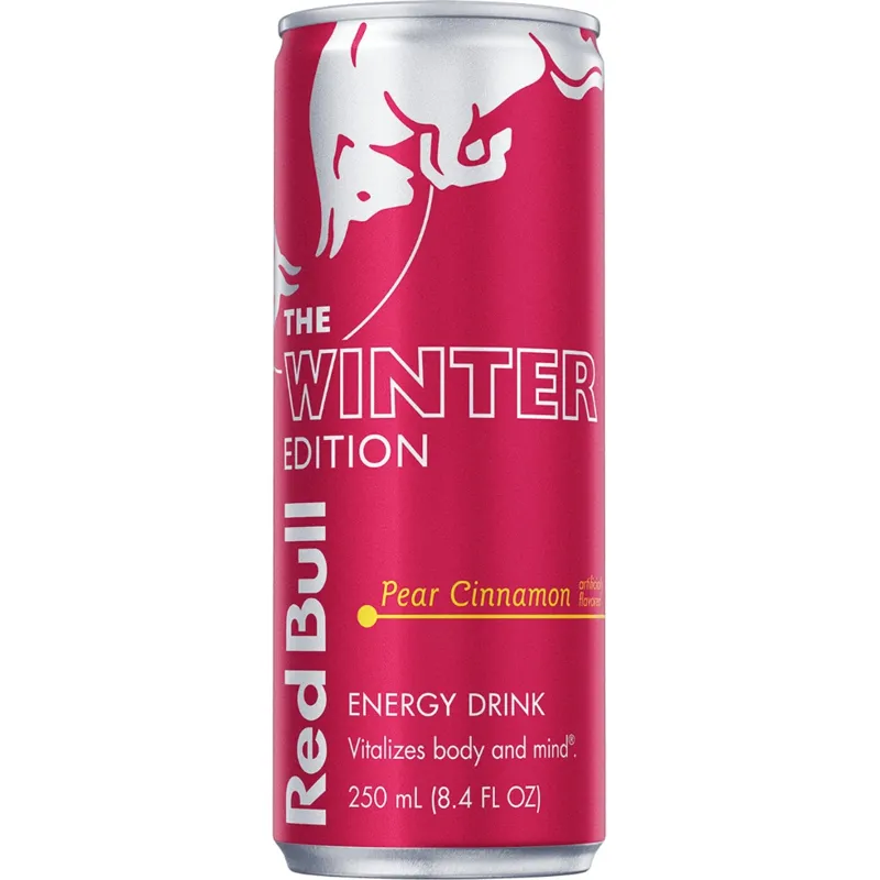 Red Bull Pear Cinnamon Winter Edition Energy Drink view 1