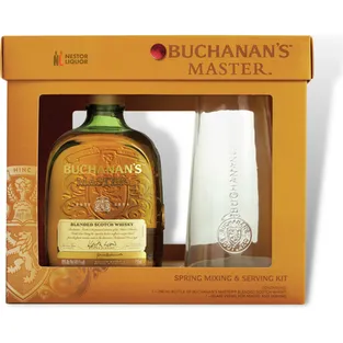 Buchanan's Master Scotch Whisky Gift Set W/Glass Vessel