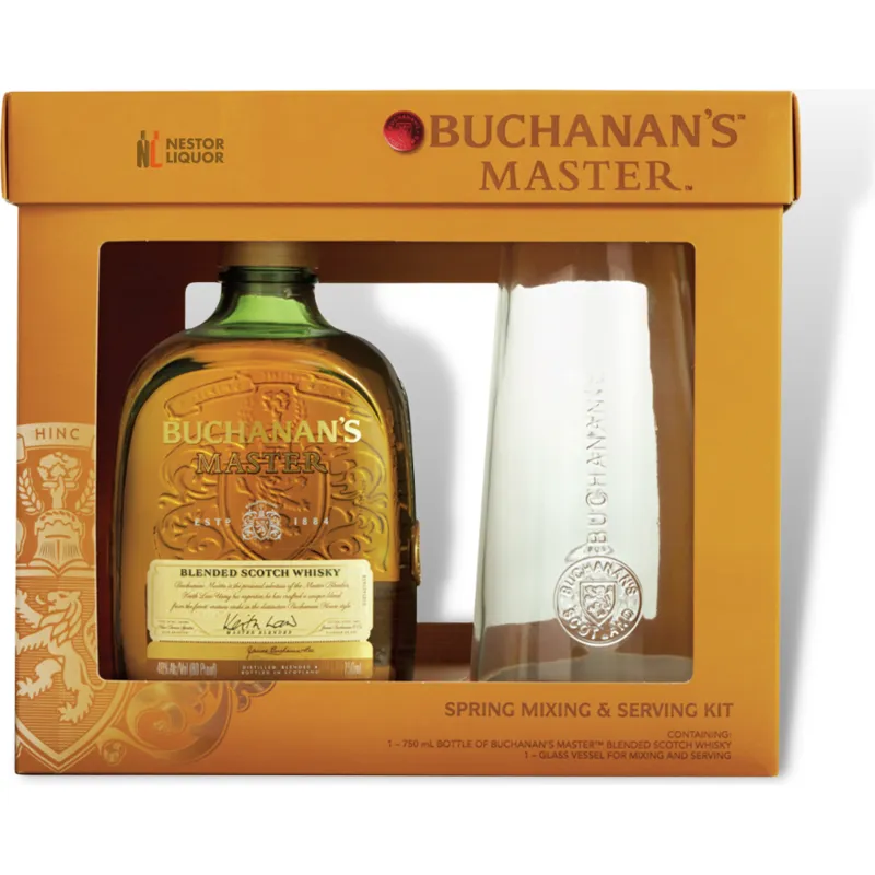 Buchanan's Master Scotch Whisky Gift Set W/Glass Vessel view 1