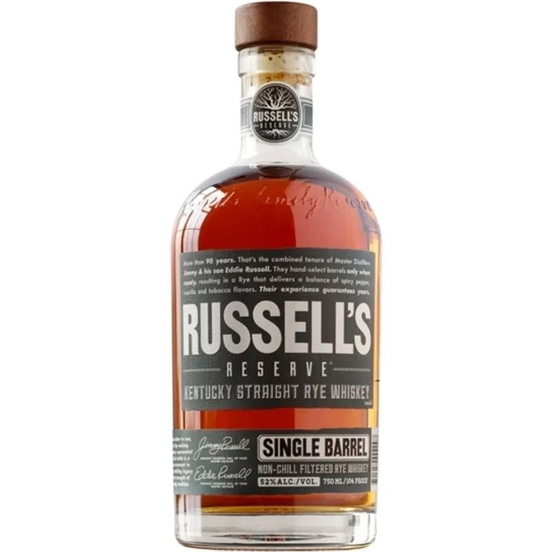 Russells Reserve Single Barrel Kentucky Straight Rye Whiskey view 1