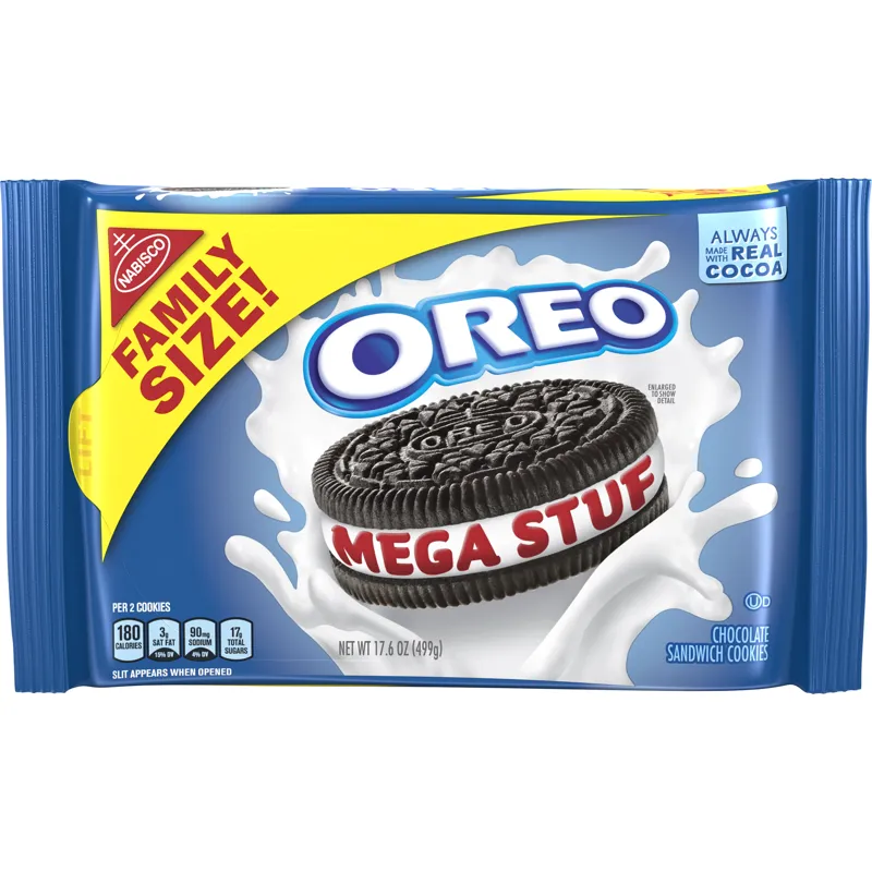 Oreo Mega Stuf Chocolate Sandwich Cookies view 1