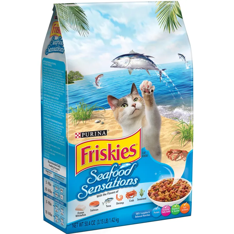 Friskies Purina Dry Cat Food, Seafood Sensations view 1