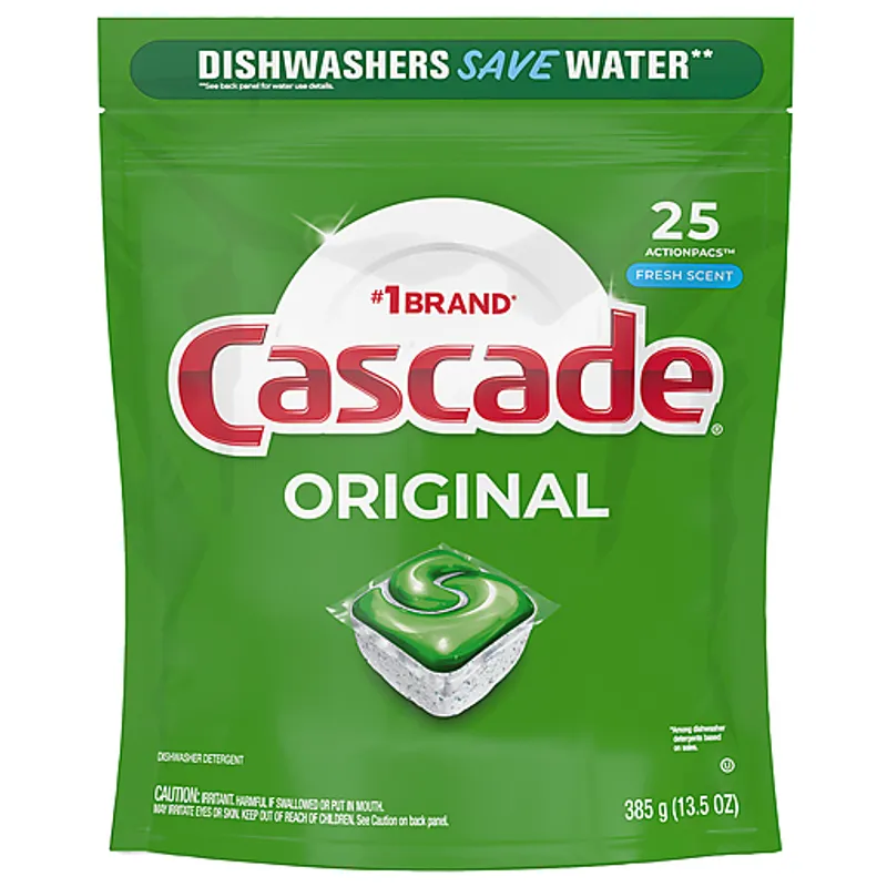 Cascade Original ActionPacs Dishwasher Detergent Fresh Scent view 1