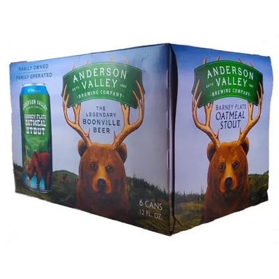 Anderson Valley Barney Flats Oatmeal Stout 6-pack 72 oz cans