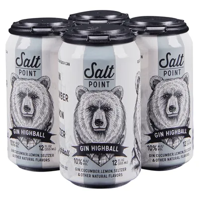 Salt Point Gin Highball 4 Pack 12 oz Cans