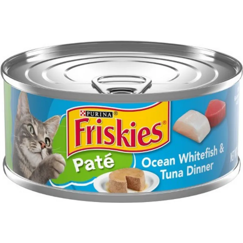 Friskies Pate Wet Cat Food Ocean Whitefish & Tuna Dinner view 1
