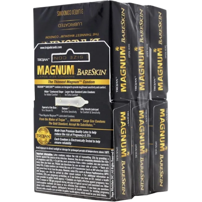 Trojan Magnum Bareskin Lubricated Latex Condoms view 1