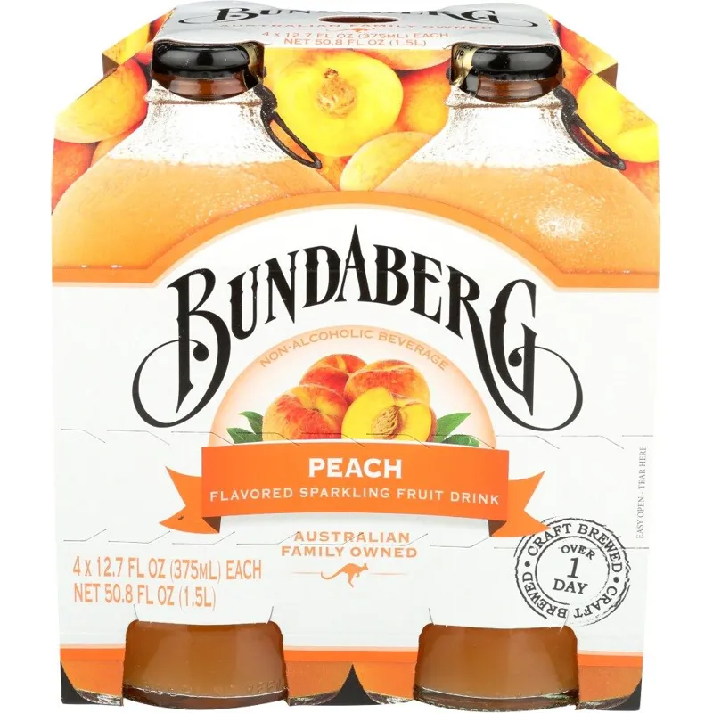 Bundaberg Sparkling Fruit Drink Peach view 1