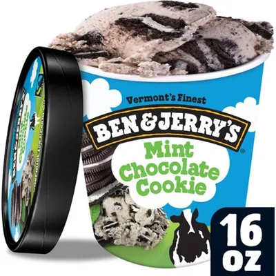 Ben & Jerry's Mint Chocolate Cookie Ice Cream 16oz Carton