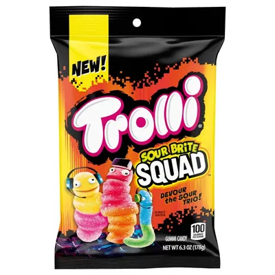 Trolli Sour Brite Squad Gummies 6.3 oz Bag