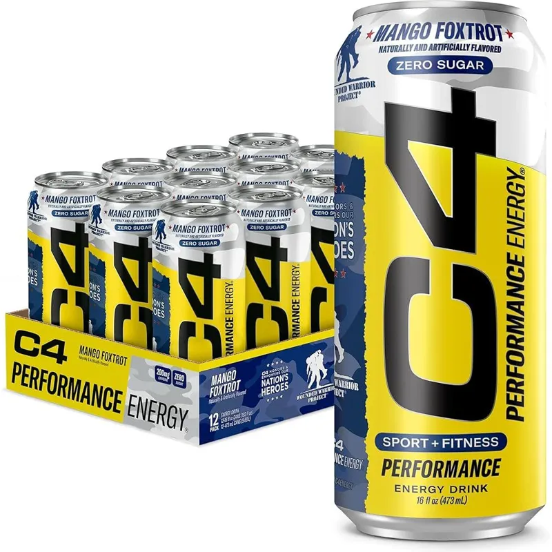 C4 Energy Drink Performance Zero Sugar Mango Foxtrot view 1