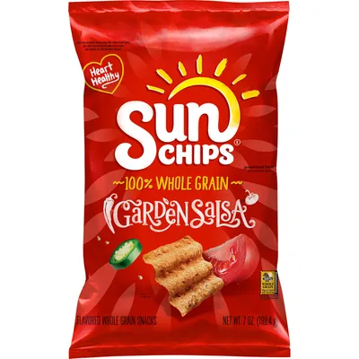 Sun Chips Flavored Whole Grain Snacks Garden Salsa 7 oz Bag