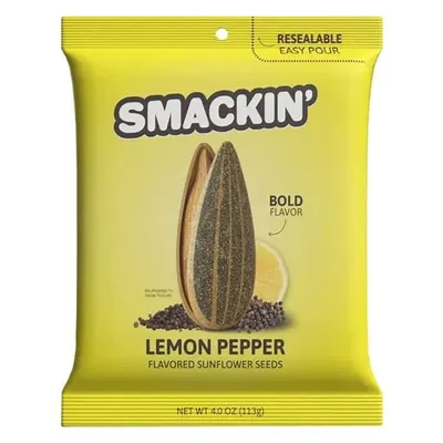 Smackin Lemon Pepper Sunflower Seeds 4 oz Bag