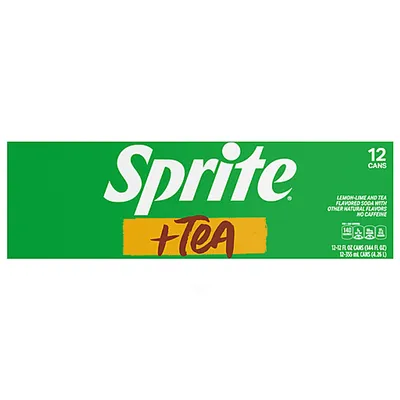 Sprite + Tea Lemon Lime and Tea Flavored Soda 12 Pack 12 oz