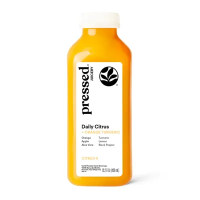Pressed Juicery Daily Citrus Orange Turmeric 15.2 oz Bottle