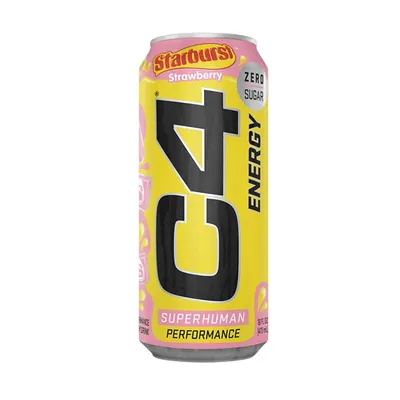 C4 Starburst Strawberry Energy Drink 16oz Can