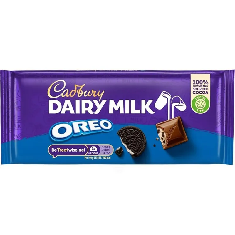 Cadbury Dairy Milk Oreo Chocolate Bar view 1