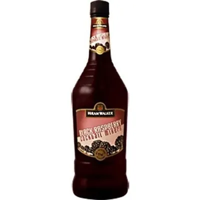 Hiram Walker Black Raspberry Cocktail Mixers 1 Liter Bottle 1L