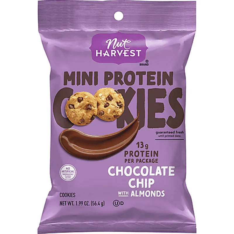 Nut Harvest Mini Protein Cookies Chocolate Chip With Almonds view 1
