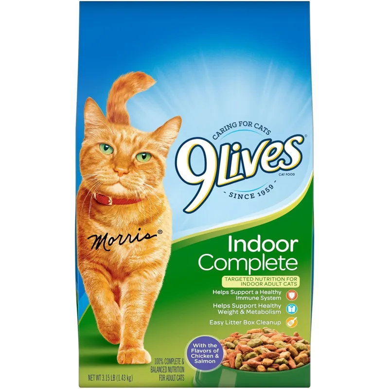 9Lives Indoor Complete Cat Food with Salmon & Chicken view 1