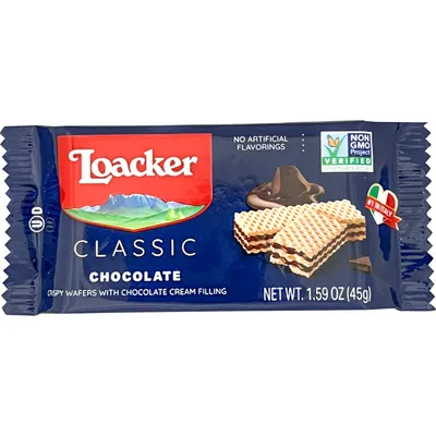 Loacker classic chocolate wafers 45g Count