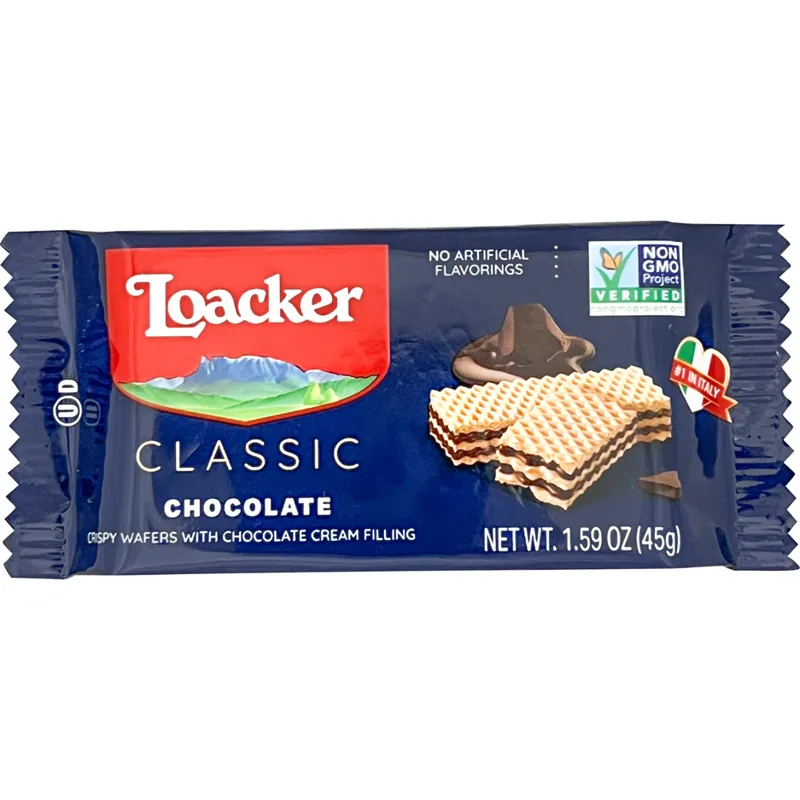 Loacker classic chocolate wafers view 1