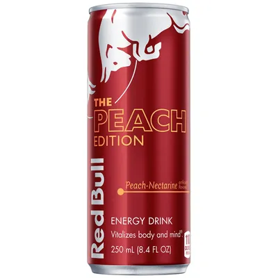 Red Bull Peach Edition Energy Drink 8.4 oz can