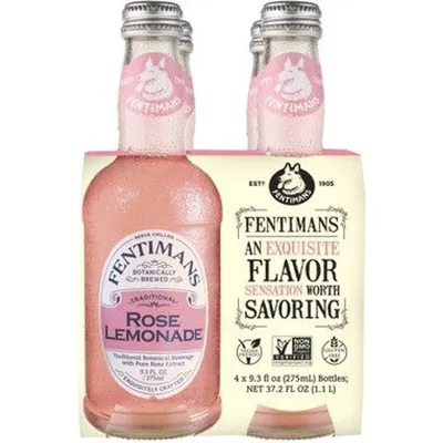 Fentimans Rose Lemonade 4 Pack 9.3oz Bottles