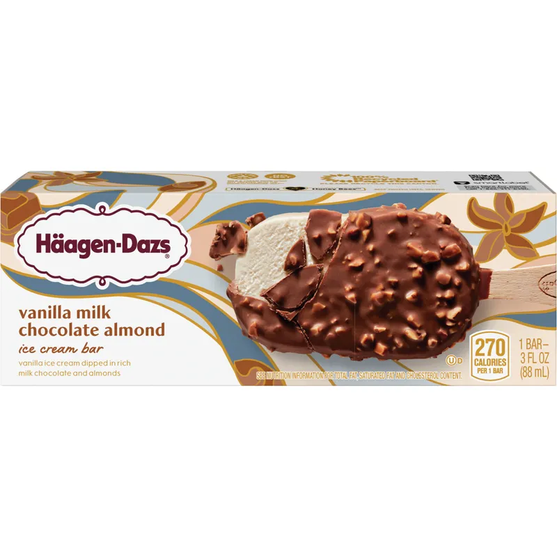 Haagen-Dazs Vanilla Milk Chocolate Almond Ice Cream view 1