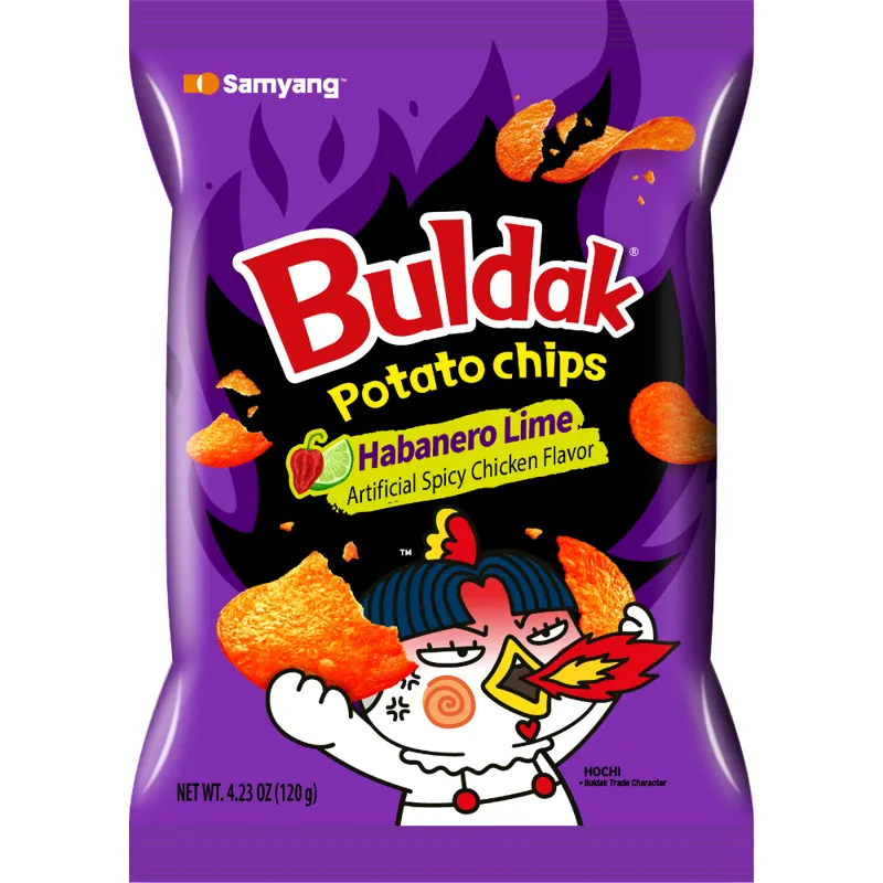 Samyang Buldak Habanero Lime Potato Chips view 1