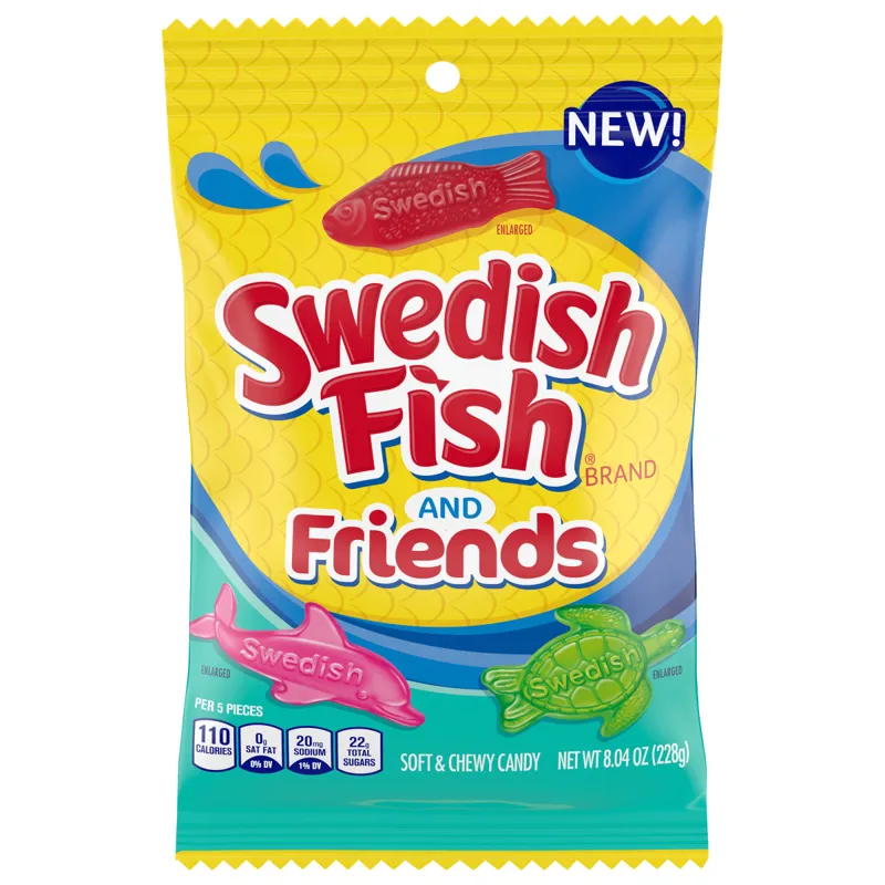 Swedish Fish Friends Gummy Candy bag view 1