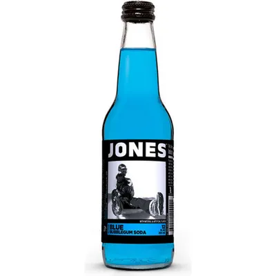 Jones Blue Bubblegum Soda 12 oz Bottle