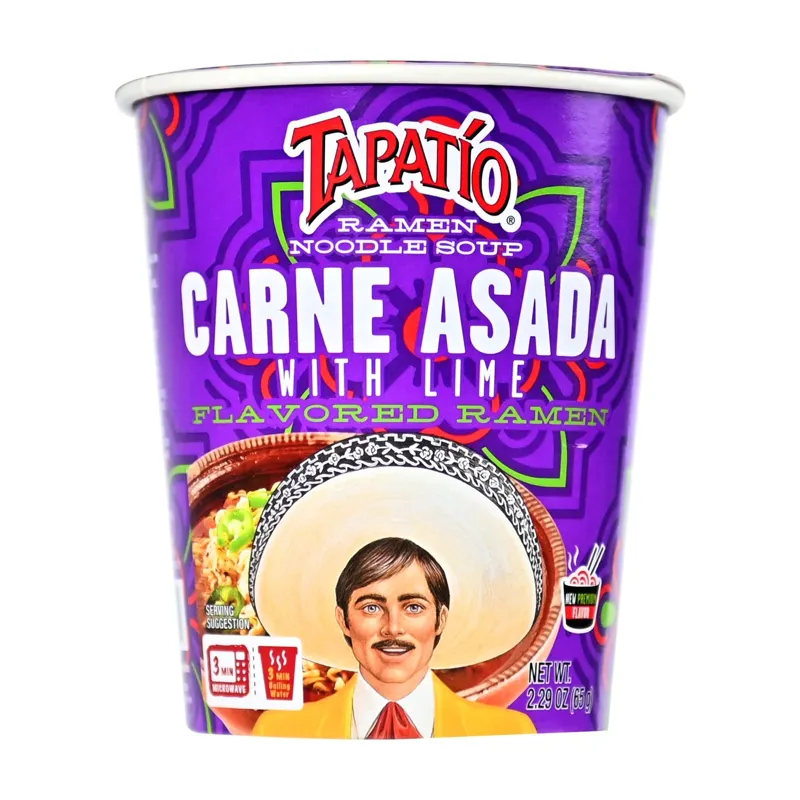 Tapatio Ramen Noodle Soup Spicy Carne Asada with Lime Flavor Cup view 1