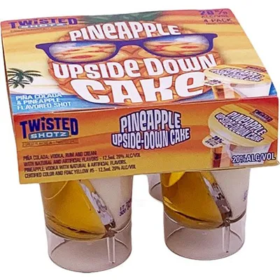 Twisted Shotz Pineapple Upside Down Cake 4 Pack 100 ml