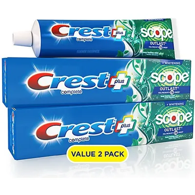 Crest Complete Whitening Plus Scope Outlast ToothPaste 5.4oz Count